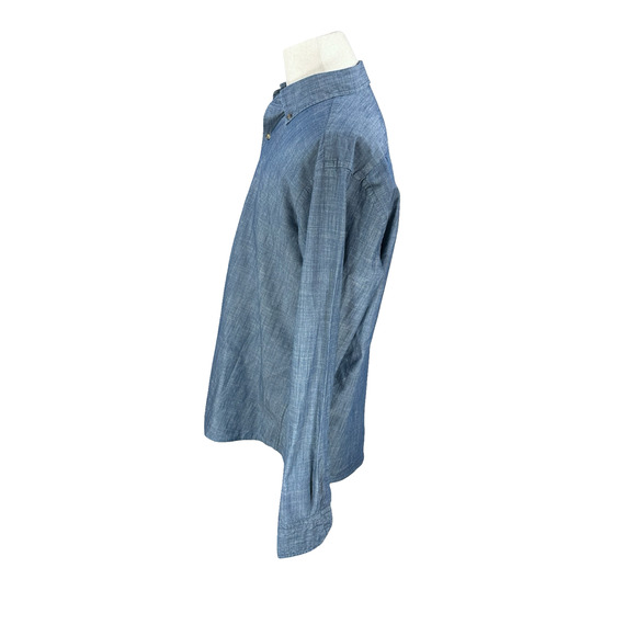 Peter Millar Summer Chambray Shirt Men’s XL Blue Long Sleeve Button-Down Collar - Picture 4 of 10